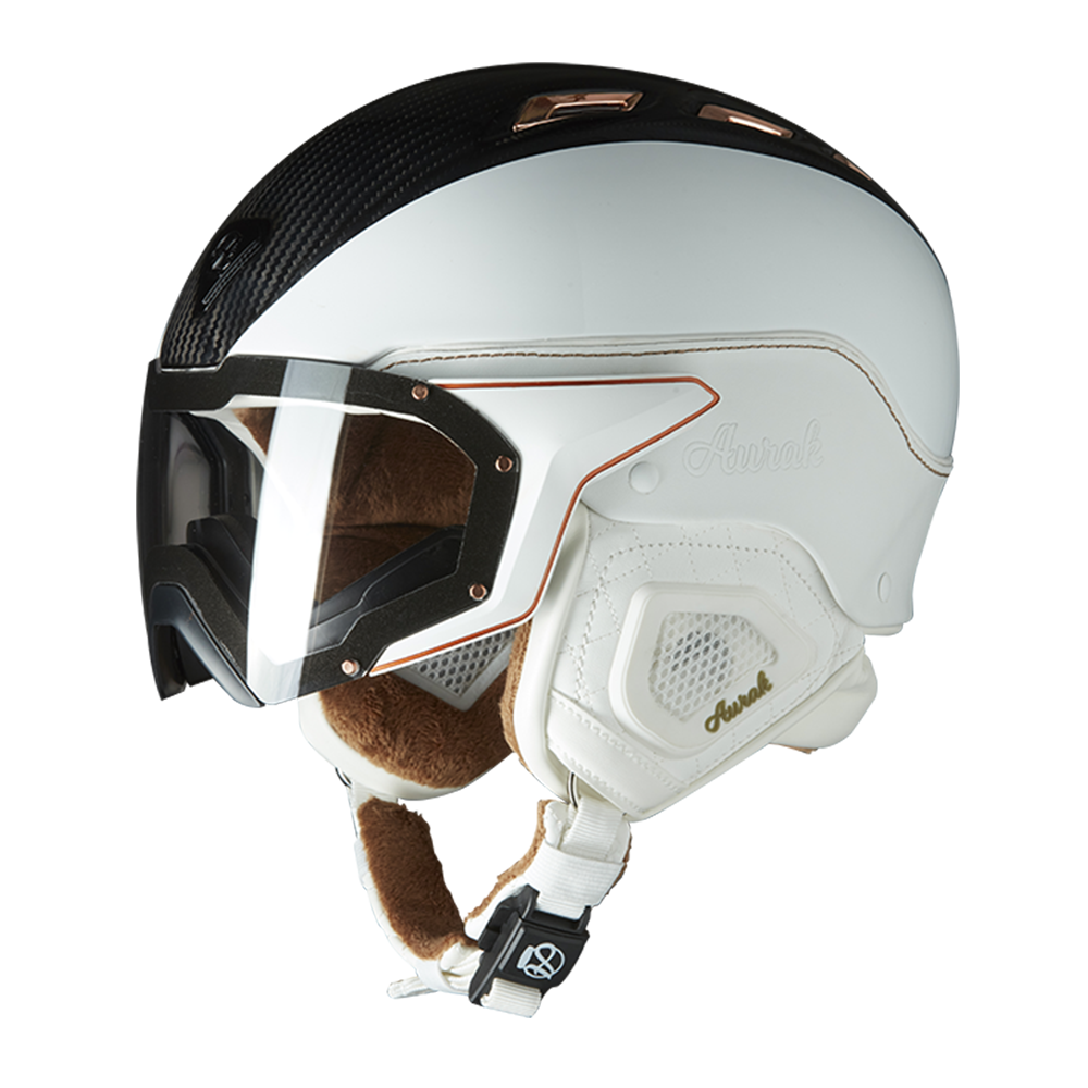 Casque de ski Falcon Y – Or rose & blanc